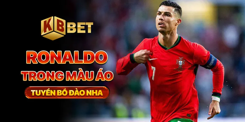 Ronaldo trong màu áo tuyển Bồ Đào Nha