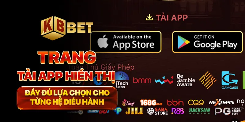 Trang tải app hiển thị đầy đủ lựa chọn cho từng hệ điều hành